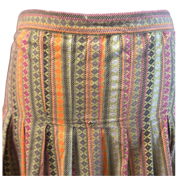 Rare Free People Vintage Deadstock Striped A-line Skirt NWT NOS Sz 12 Chartreuse - Picture 5 of 16